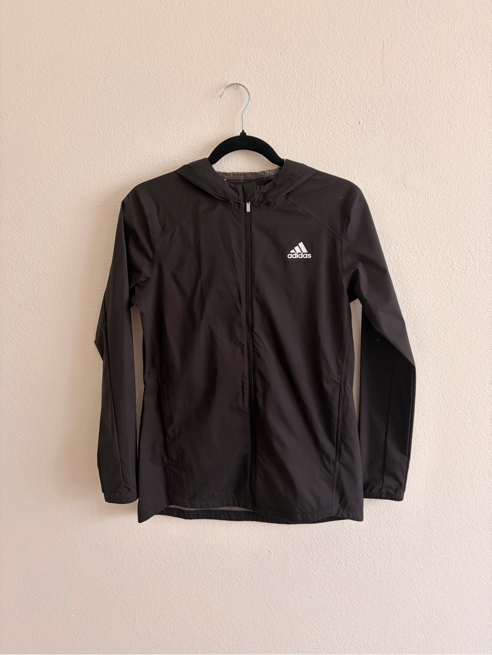 Adidas Women’s Black Lightweight Hooded Jacket